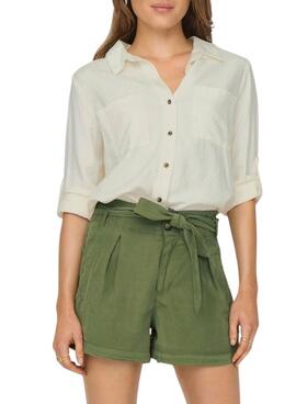 Camisa Only Yasmin Branca Para mulher
