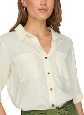 Camisa Only Yasmin Branca Para mulher