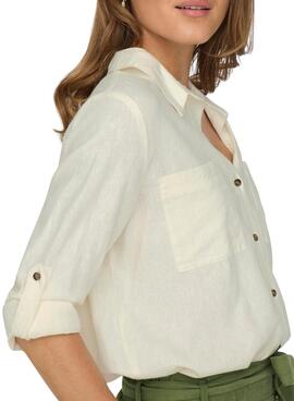 Camisa Only Yasmin Branca Para mulher