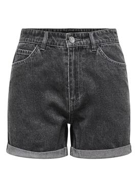 Shorts Only Vega Mom Preto Para Mulher