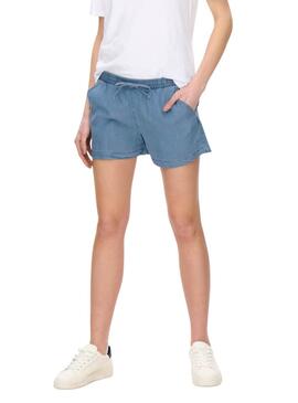 Shorts Only Pema Denim Claro Para Mulher