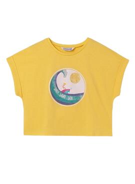 Camisa Mayoral Estampada Amarela para Menina