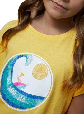 Camisa Mayoral Estampada Amarela para Menina