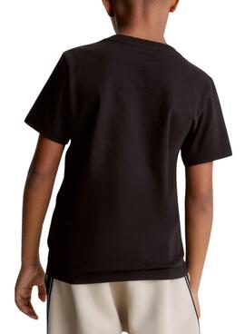 Camiseta Calvin Klein Mini Badge Preto Infantil Menino Menina