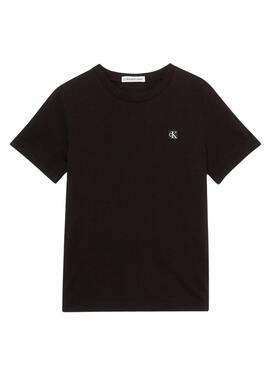 Camiseta Calvin Klein Mini Badge Preto Infantil Menino Menina