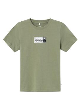 Camiseta Name It Holasse Verde Para Menino