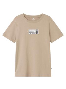 Camiseta Name It Holasse Beige Para Menino