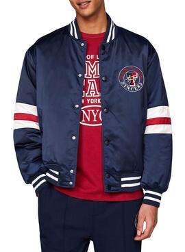 Jaqueta bomber Tommy Jeans Varsity Explorer marinha para homem.