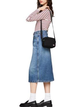 Bolsa Tommy Jeans Essential preta para mulher