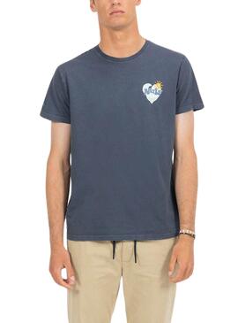Camiseta El Pulpo Coração azul marinho para homem