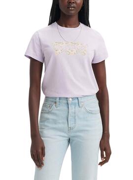 Camiseta Levis The Perfect Tee roxa para mulher