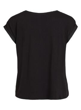 Camiseta Vila Viellette preta para mulher.