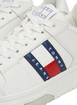 Sapatilhas Tommy Jeans Brooklyn branco para mulher.