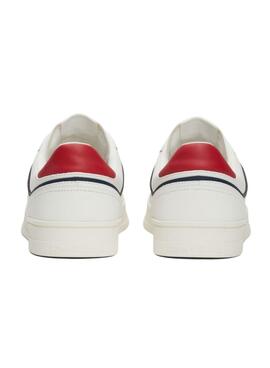 Tênis Tommy Jeans Cupsole branco para homem.
