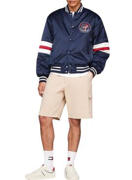 Tênis Tommy Jeans Cupsole branco para homem.