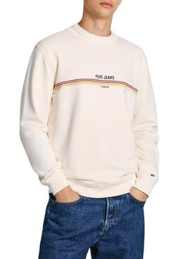 Moletom Pepe Jeans Sander branco para homem
