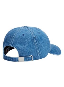Boné Tommy Jeans Heritage azul denim para mulher e homem