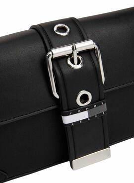 Bolsa Tommy Jeans Idol Shoulder preta para mulher