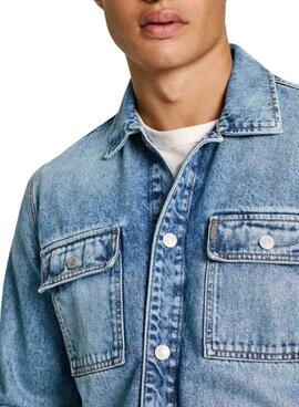 Sobrecamisa Pepe Jeans denim para home.