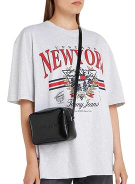 Bolsa Tommy Hilfiger Essential Must Camera preta para mulher.