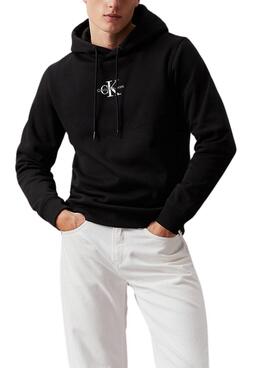 Moletom Calvin Klein Jeans Monologo preto para homem