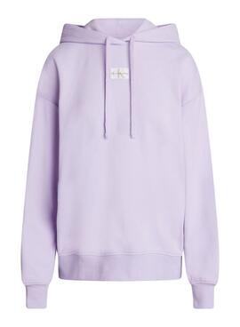 Moletom Calvin Klein Jeans Oversized malva para mulher.