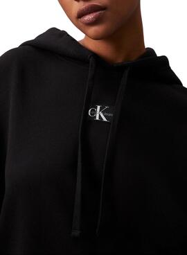 Moletom Calvin Klein Jeans Oversized preto para mulher