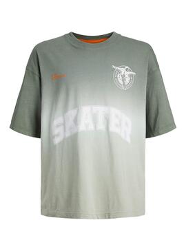 Camiseta Jack and Jones Jcocs verde para criança.