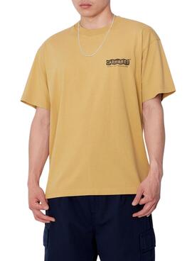 Camiseta Carhartt Stamp amarela para homem
