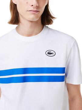 Camiseta Lacoste Heritage Branca para Homem.