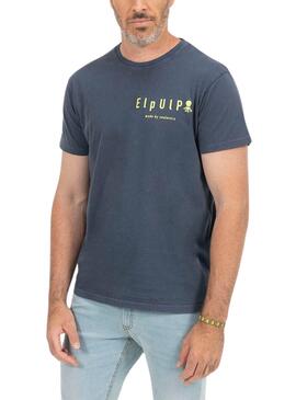Camiseta O Polvo Praia azul para homem.