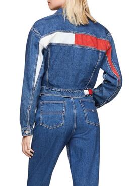 Jaqueta jeans Tommy Jeans Claire Trucker azul para mulher.