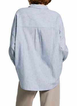 Camisa Pepe Jeans Marce azul para mulher.