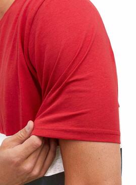 Camiseta Jack and Jones Jereid vermelha para homem