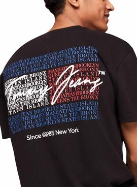 Camiseta Tommy Jeans vintage preta para homem