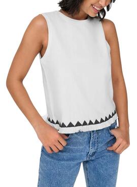 Top Only Liva branco para mulher