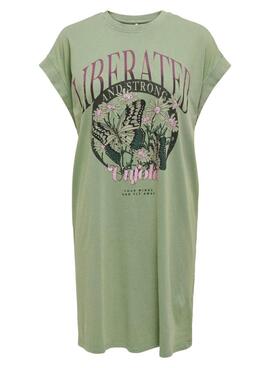 Vestido Only Lucy verde para mulher.