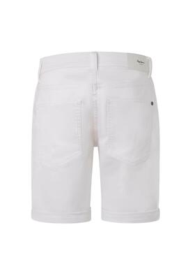 Shorts Pepe Jeans Slim Branco Para Homem
