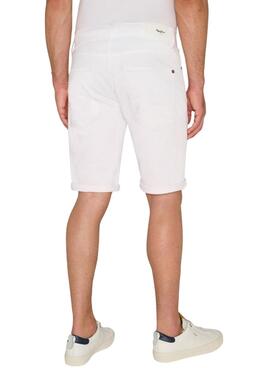 Shorts Pepe Jeans Slim Branco Para Homem