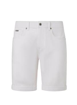 Shorts Pepe Jeans Slim Branco Para Homem