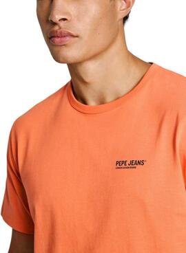 Camisa Pepe Jeans laranja para homem
