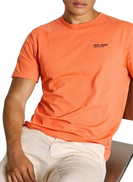 Camisa Pepe Jeans laranja para homem