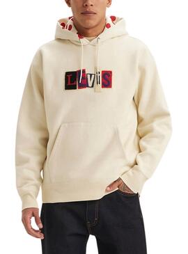 Moletom Levis Skate bege para homem