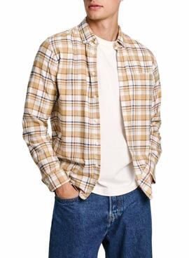 Camisa Pepe Jeans Manel bege para homem