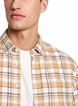 Camisa Pepe Jeans Manel bege para homem