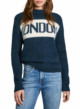 Jersey Pepe Jeans Hilda azul marinho para mulher