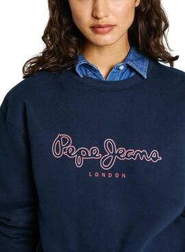 Moletom Pepe Jeans Frida azul marinho para mulher