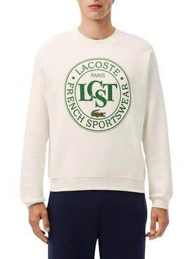 Moletom Lacoste French Sportswear bege para homem