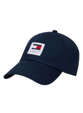 Boné Tommy Jeans Heritage Structured em algodão marinho para homem.