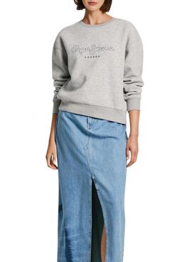 Moletom Pepe Jeans Frida Cinza Para Mulher